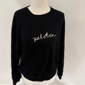 White + Warren x Peloton Women's Black Cashmere Sweater